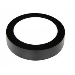 Downlight panel Redondo LED Superficie Negro 12W